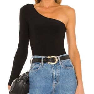 Show Me Your Mumu Black One Shoulder Bodysuit!